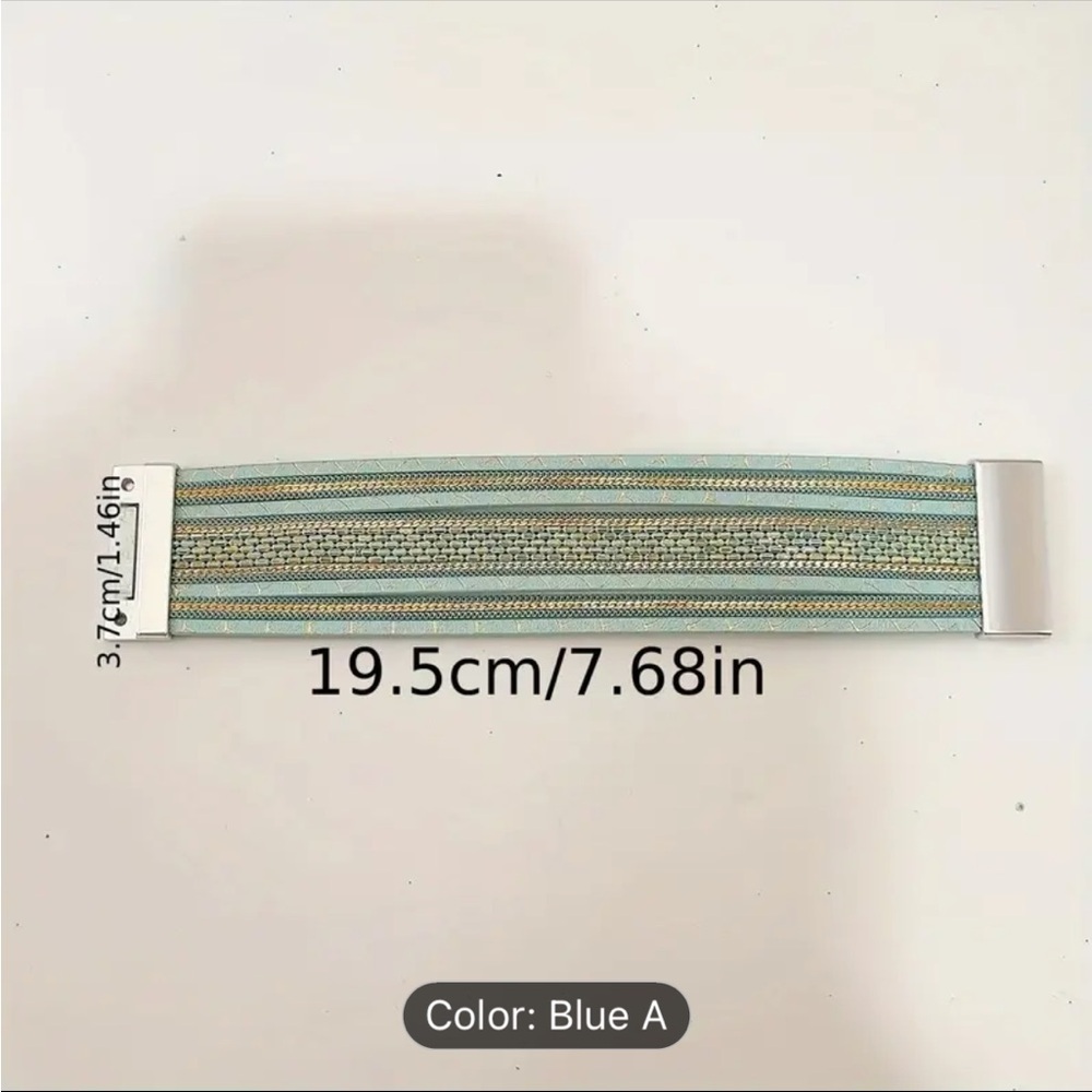 Bohemian Style Pu Leather Multi-Layer Magnetic Br… - image 4